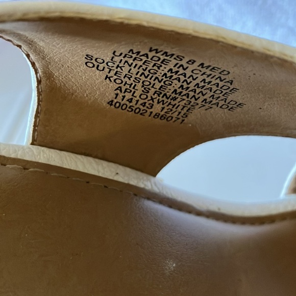 Apt 9 Women’s Sz 8M White Espadrille Wedge Platform Sling Back Open Toe Heels - Picture 6 of 10